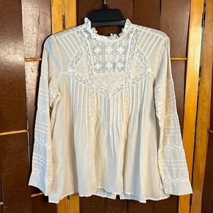 Johnny Was Jade lace insert blouse.
